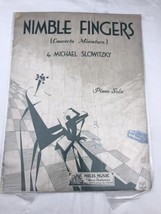 Nimble Fingers Vintage Sheet Music Concerto Miniature Michael Slowitzky Piano - £7.81 GBP
