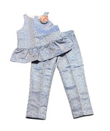Janie and Jack Floral Jacquard Pantsuit Top &amp; Pants Set Sz 5 NWT - €53,54 EUR