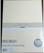 Recollections Cardstock Paper 8 1/2&quot; x 11&quot; 100 Sheets CREAM 110 lb HEAVY... - $46.61 CAD