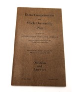 Antique International Harvestar Stock Option Booklet 1920 John Hendry Rare - $55.49 CAD