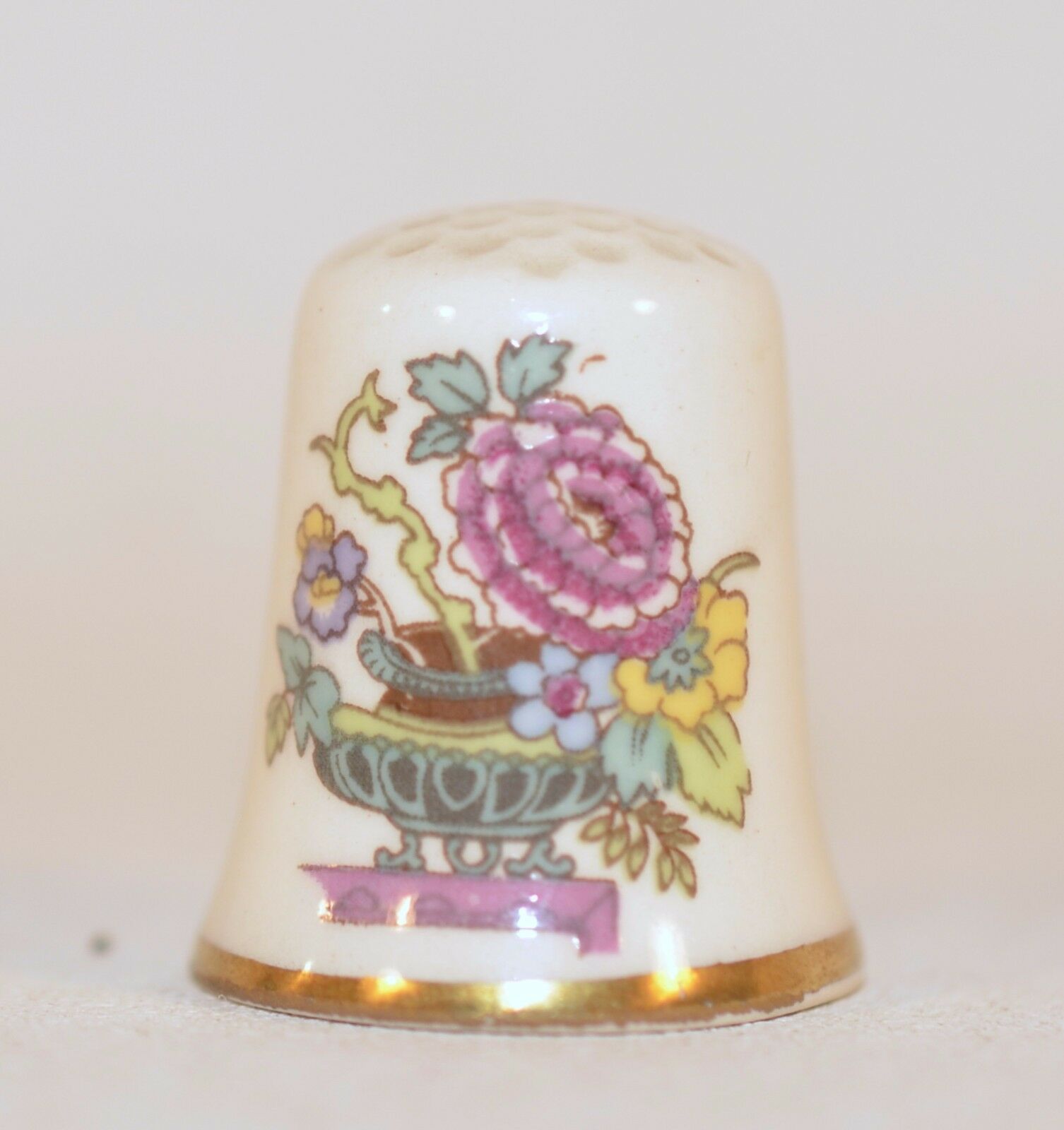 Primary image for Mason's Patent Ironstone England Porcelain Floral Thimble