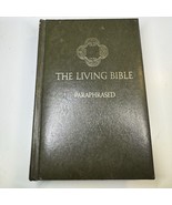 The Living Bible Paraphrased 1973 Tyndale House Dark Green Padded Hard C... - $17.29 CAD
