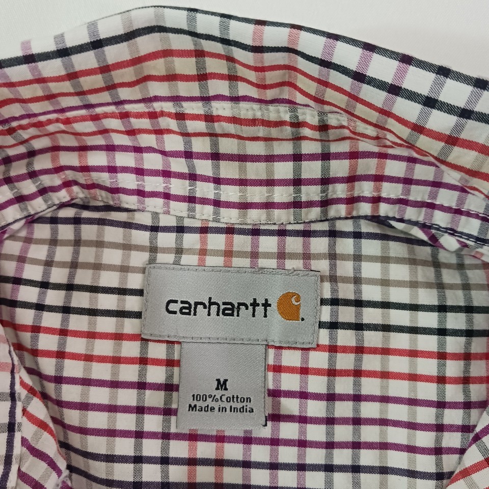 Carhartt S252 WTH Men’s Multicolor Plaid Cotton  Button-Down Long Sleeve Size M Item image 3