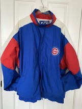 Vintage MLB Chicago Cubs Starter Full Zip Windbreaker Jacket Size XL - £55.05 GBP