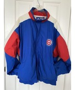 Vintage MLB Chicago Cubs Starter Full Zip Windbreaker Jacket Size XL - £55.07 GBP