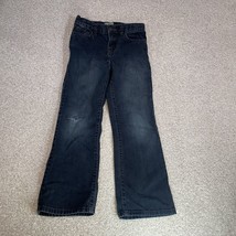 The Childrens Place Boys 10 Jeans Bootcut Distressed Blue Denim Adjustab... - $9.97