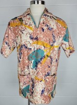 Vtg 1950s Revere Terry Cloth Atomic Mid Century Loop Collar Leisure Shirt M - £155.69 GBP