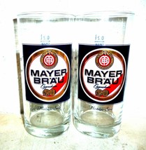 2 Brauerei Mayer Oggersheim Ludwigshafen Multiples German Beer Glasses - £7.95 GBP