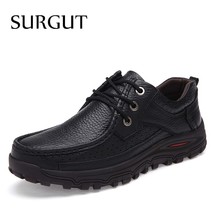 SURGUT Brand Big Sizes Genuine Leather Fashion Men Shoes Handmade Summer Autumn  - £75.92 GBP