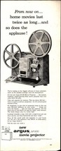 Vintage Print Ad 1958 Argus Movie Projector M-500 8mm 500-Watt Ann Arbor MI a6 - £19.22 GBP