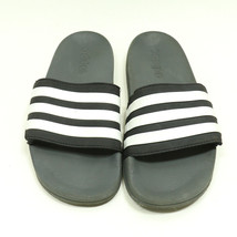 adidas Adilette Aqua Slides Sandals Black White Mens Size 5 - $12.60