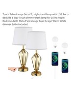 Touch Table Lamps Set of 2, nightstand lamp with USB Ports Bedside 3 Way... - $1,314.89 MXN
