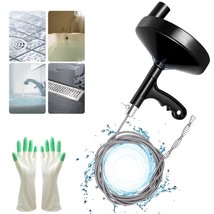 Drain Auger 25 Ft with Gloves, Plumbing Snake Drain Auger Hair Clog Remo... - $51.77