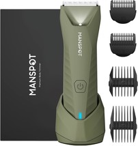 Manspot Manscape Trimmer For Men Ball/Pubic/Groin, Electric Body Hair, Green - £38.88 GBP