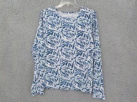 Hang Ten Womens Swim Shirt Sz M Blue Abstract Long Slv Uvsun Protection Tee Nwot - £11.96 GBP
