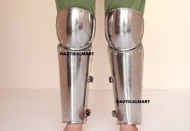 Medieval Steel Knight Greaves Armor Costume for Roleplay and Cosplay Hal... - $99.00