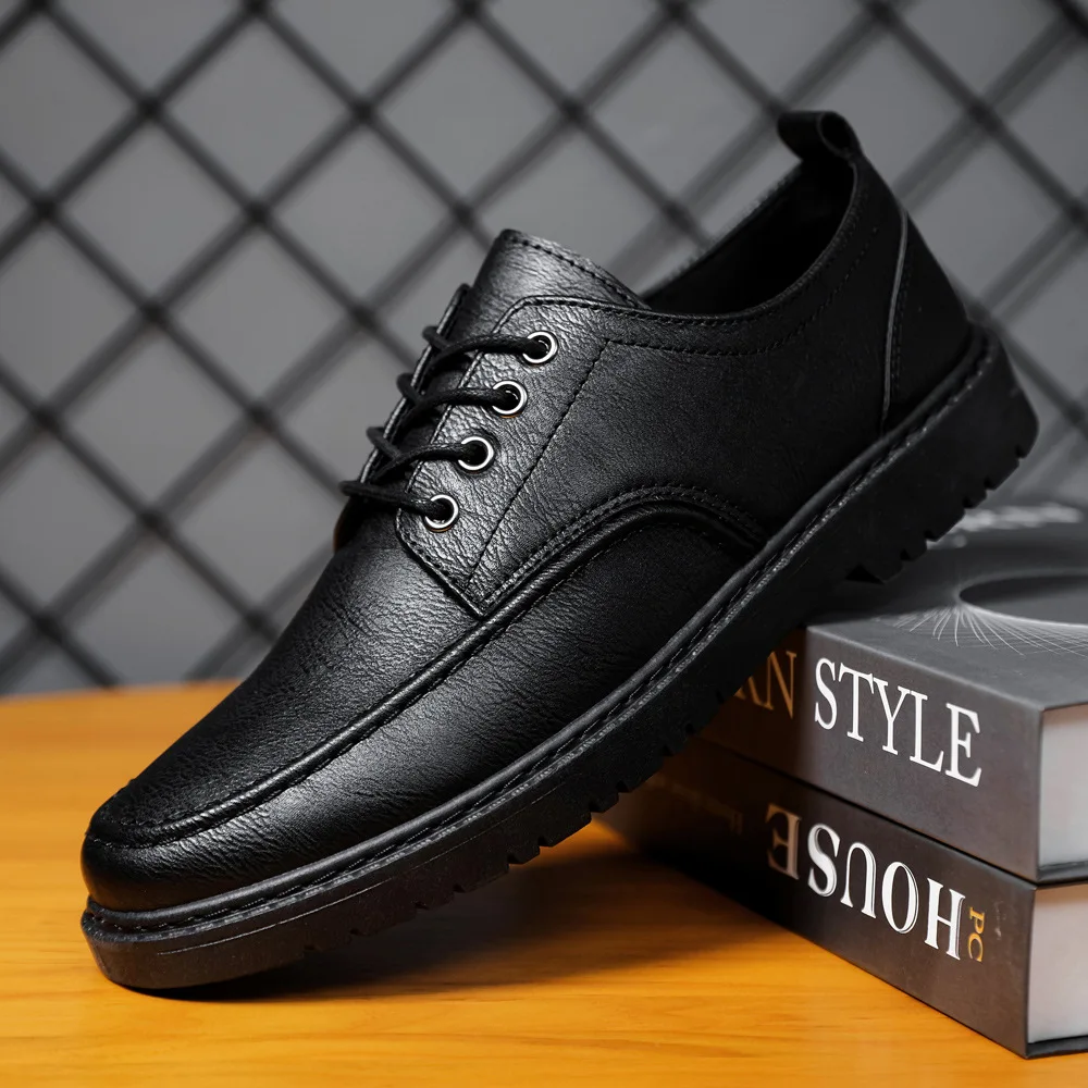 Men Leather Shoes Business Dress Shoes All-Match Casual Shoes Shock-Abso... - $47.71