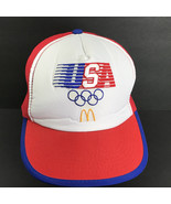Olympic Baseball Hat 1984 Los Angeles Olympics McDonald&#39;s Olympic Rings ... - $26.86 CAD