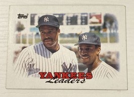 Yankees Leaders TL 1988 Topps 459  New York Yankees  Baseball Card - £1.02 GBP