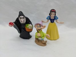 Lot Of (3) Disney Mattel Snow White Figures Snow White Dopey Wicked Witch 2-3&quot; - £17.21 GBP