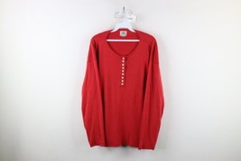 Vintage 90s American Eagle Outfitters Womens L Faded Ribbed Knit Henley ... - £31.10 GBP