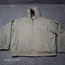 ** Cabelas Fleece Lined Lightweight Hooded Parka Men Size XL Olive Green - $15.23
