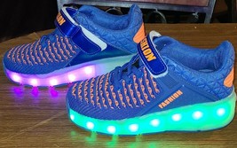 Fashion USB Charging LED Light Roller Skate Shoes Kids One Wheels Sz. 4.5 - $11.51