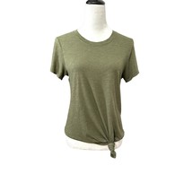 Sanctuary Womens T-Shirt Green Short Sleeve Crew Neck Pullover Knot Solid XS New - £11.71 GBP