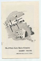 Playtime D&#39;Oyly Carte Opera Company Shubert Theatre Boston 1948 - £12.62 GBP