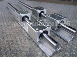 2 pcs SBR35-3500mm 35 MM FULLY SUPPORTED LINEAR RAIL SHAFT ROD with 4 SB... - £660.71 GBP