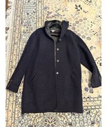 Vtg LL Bean Jacket Womens Large Navy Blue Boiled New Wool Hooded Made in... - £43.29 GBP