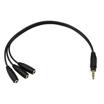 3.5Mm Stereo Audio Splitter Cable 1Ft Gold Plated 3.5Mm (1/8&quot;) Trs Male To 3 X 3 - £15.84 GBP