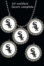 Chicago white sox   BottleCap Necklaces party favors lot of 10 necklace mlb - £9.50 GBP