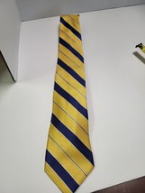 Tommy Hilfiger neck tie yellow blue stipes - £11.11 GBP
