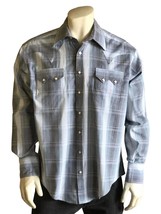 Rockmount Ranch Wear men&#39;s classic ombre stripe sawtooth western shirt i... - £33.54 GBP