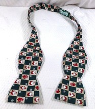 Beauties Ltd. Silk Christmas Bow Tie With Santa &amp; Snowflake Pattern - $14.25