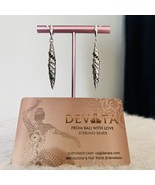 DEVATA Sterling Silver &amp; 18K Gold Black Spinel Animal Print Drop Earring... - £86.64 GBP