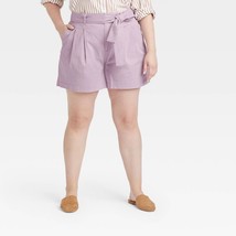 NEW Women&#39;s Plus Size High-Rise Pleat Front Shorts - a New Day™ 16W - £16.92 GBP