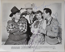On The Old Spanish Trail Cast Signed Photo X4 - Andy Devine, Roy Rogers,+ w/COA - £421.88 GBP