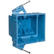 Carlon 35 cu in Rectangle Thermoplastic 2 gang Outlet Box Blue - $9.95