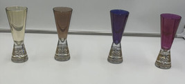 Pair of Beautiful, Modern, Gold Filigree Champagne Flutes, Heavy Bottom,... - $118.80