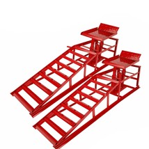 2PC Auto Car truck Service Ramp Lifts Heavy Duty Hydraulic Lift Repair F... - £212.10 GBP