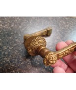 Antique Architecture Salvage Brass Interior Door Pull Lever Ornate - $3,690.52 MXN