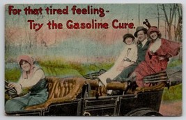 Man With Ladies In Automobile Try The Gasoline Cure To Butler PA Postcard B40 - £4.73 GBP