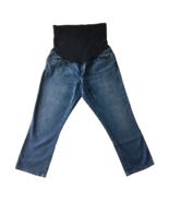 Liz Lange Maternity Womens Blue Denim Stretch Belly Capri Jean Pants Siz... - $10.57