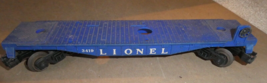 Vintage O Scale Lionel 3419 Blue Flat Car 10&quot; Long - £14.75 GBP