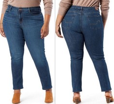 Signature by Levi Strauss &amp; Co. Women&#39;s Plus Mid-Rise Straight Jeans, Si... - $29.95