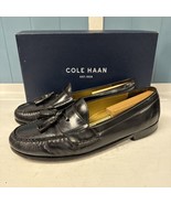 Men&#39;s Cole Haan Air Black Pinch Tassel Loafers Size 11 Leather 03507 + S... - $77.16 CAD
