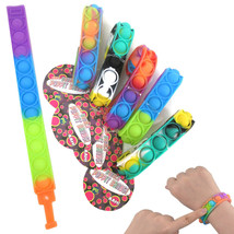 Pop Up Fidget Bracelet Toy Wristband Push Bubble Silicone Sensory Stress Relieve - £14.95 GBP