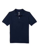 Wonder Nation Boys Short Sleeve Polo Shirt Size LARGE HUSKY  Solid Navy New - £8.45 GBP